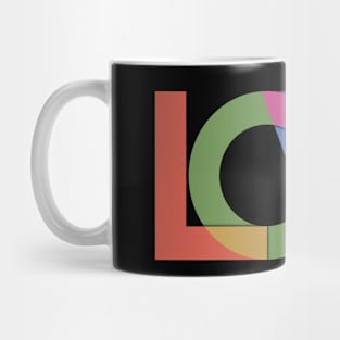 Love - Overlapping Letters. Mug